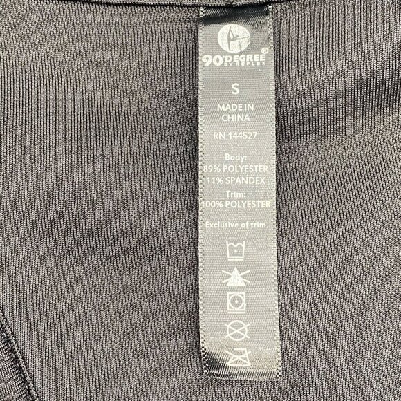 90 DEGREE Reflex Size Small Black Fishnet Scuba Full Zip Hooded Jacket Cropped - Picture 13 of 13